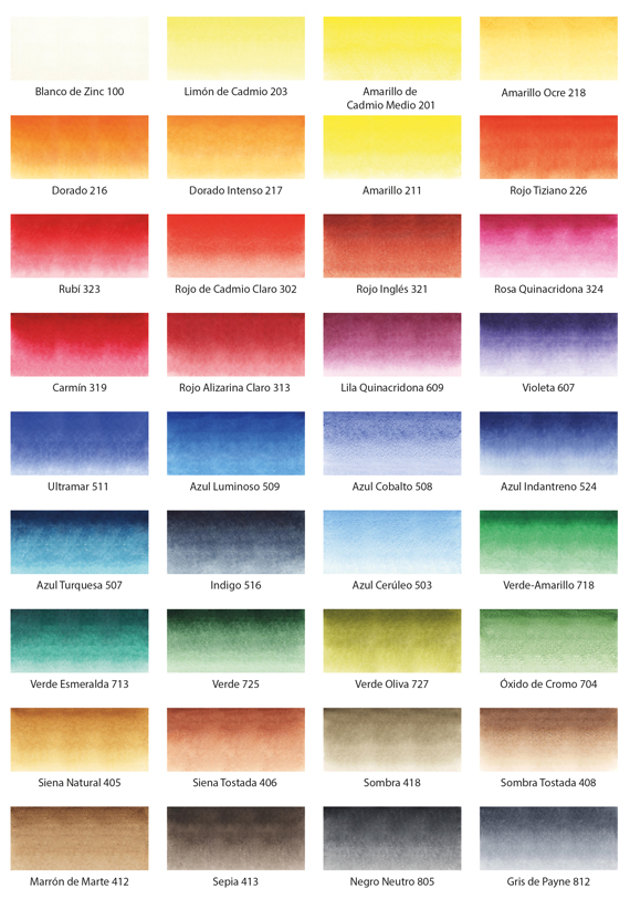 Acuarelas Profesionales 36 Colores Con Estuche